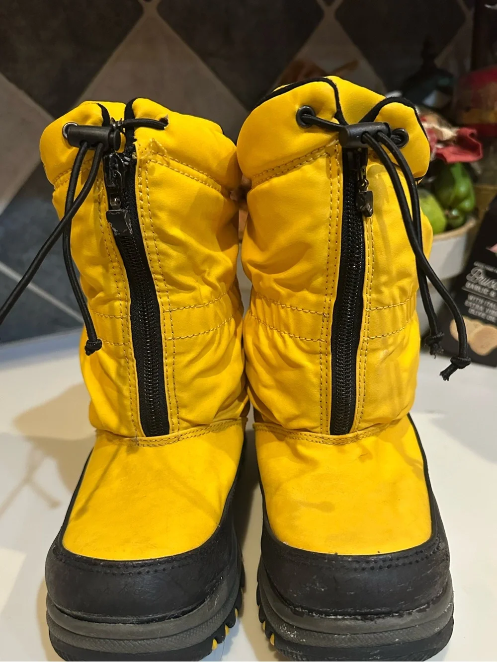VTG BASS FREEZE INSULATED RAIN SNOW BOOT YOUTH SZ 1M RAINBOOTS GUMBOOTS GALOSHES